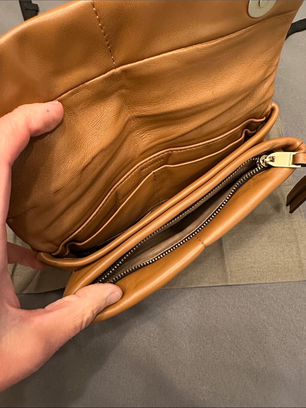 NWOT All Saints Leather Shoulder Bag - Picture 3 of 4